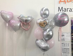 Набор на девичник с кольцом в розовой гамме
