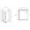 Abber Zart AG08080P-S101 Душевой уголок, 80x100x195, цвет: хром