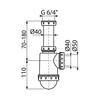 Alcaplast Слив для мойки AG210722154 (A443-DN50/40)