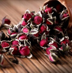 Бутон розы красный тигровый ароматный. 30 гр