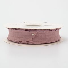 Лента полиэстер жатая с волнистым краем (4,0см*9,14м), Викторианская роза