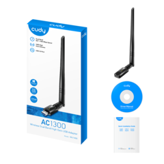 Cudy - USB-адаптер Wi-Fi AC1300 с высоким коэффициентом усиления WU1400