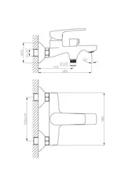 Смеситель для ванны Haiba HB60587 хром