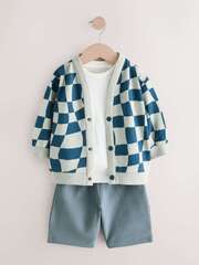 Комплект из трех предметов для мальчика Next E60-718, Серый, Синий