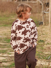 Лонгслив оверсайз Mjölk Cow Camouflage