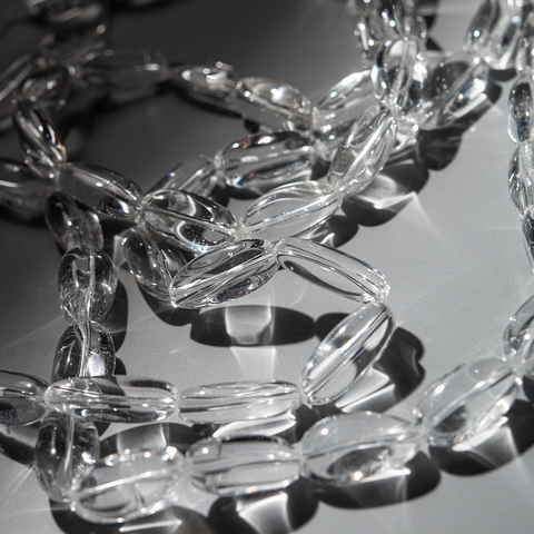 Горный хрусталь натуральный, льдинки, 18*9мм