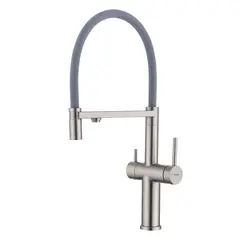 Raglo R20.63.05 Смеситель для кухни с подключением к фильтру съёмный гибкий излив с магнитным фиксатором, сатин фото