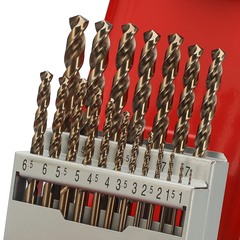 Набор сверл по металлу 1-10мм 19шт DIN338 HSSE-Co5 130° (мет. кейс) H-Tools Pro 215214PRO