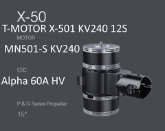 Набор ВМГ T-Motor X-501 Coaxial (MN501-S KV240 2шт + ESC Alpha 60A HV 6-12S 2шт + мотормаунт)