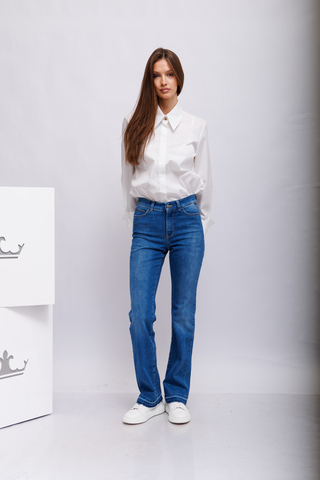 Marc Cain Джинсы прямого кроя из элитного денима Candiani. Эко-линейка ReThink Together