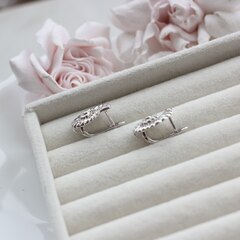 Швензы Ракушки 17*12 мм с английским замком, родий, Ш128