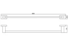 Держатель для полотенец BELZ B90201 одинарный, хром