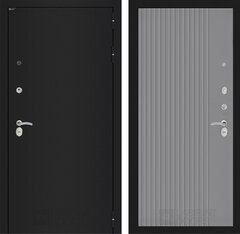 Входная металлическая дверь Лабиринт Классик шагрень черная 29 Серый софт рельеф