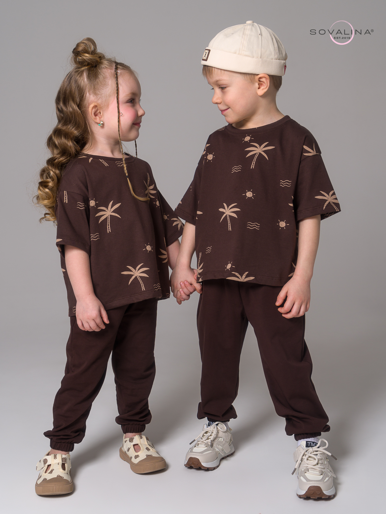 Костюм Daily men пальмы-коричневые