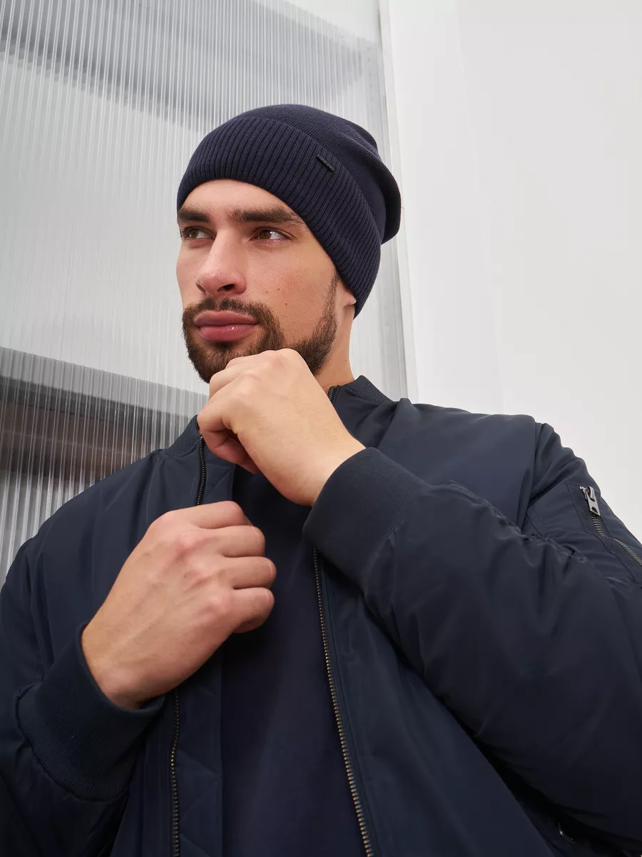 Шапка бини зимняя весенняя с флисом