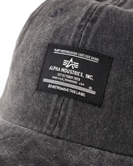 Бейсболка Alpha Industries Battlewash Cap Black (Черная)