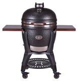 Гриль керамический Monolith Grill AVANTGARDE.66 (LeChef) черный матовый с боковыми столиками и подставкой