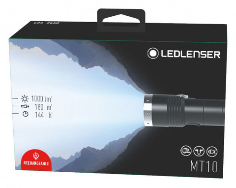 Фонарь ручной Led Lenser MT10 черный лам.: светодиод  CR18650x1 (500843)