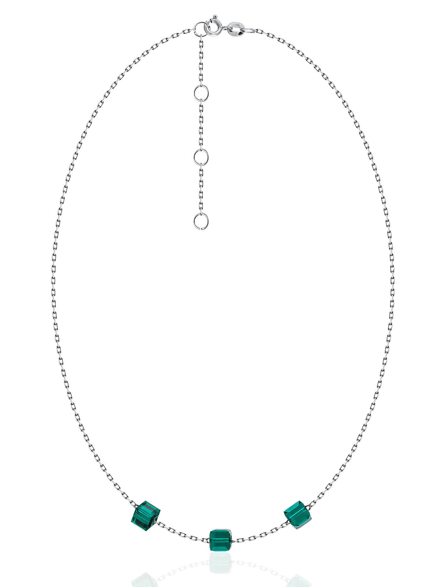 Серебряный чокер с кристаллами Swarovski