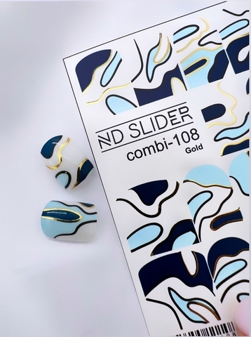 Слайдер-дизайн Nail Design combi-108 (золото)