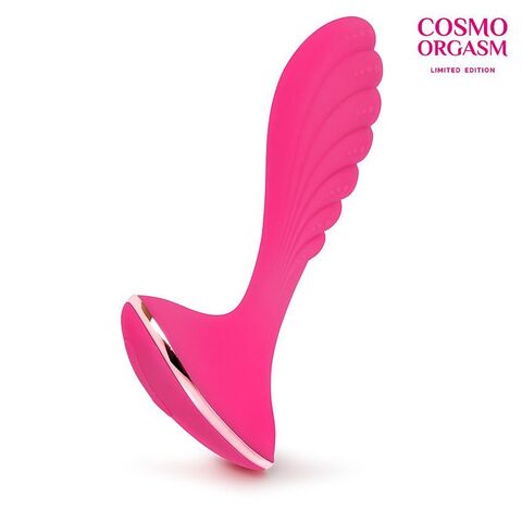 Розовый фигурный вибростимулятор для G-массажа - 16 см. - Cosmo COSMO ORGASM CSM-23160