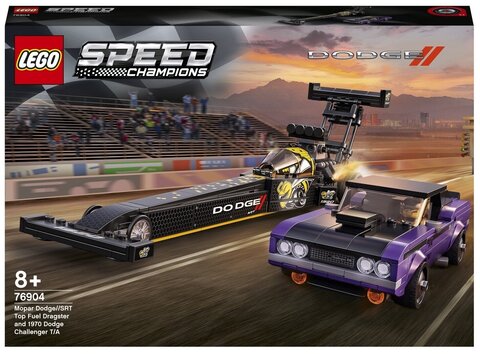 Конструктор LEGO Speed Champions 76904 Mopar Dodge//SRT Top Fuel Dragster and 1970 Dodge Challenger T/A