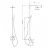 Abber AF8016N Душевая стойка Weiss Insel AF8016N с изливом, хром
