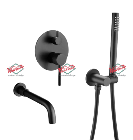 Комплект для ванны и душа Warmer Black Line 150135