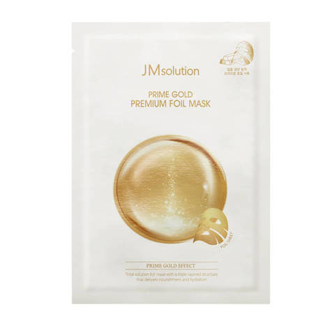 JMsolution Prime Gold Premium Foil Mask трехслойная увлажняющая маска с коллоидным золотом