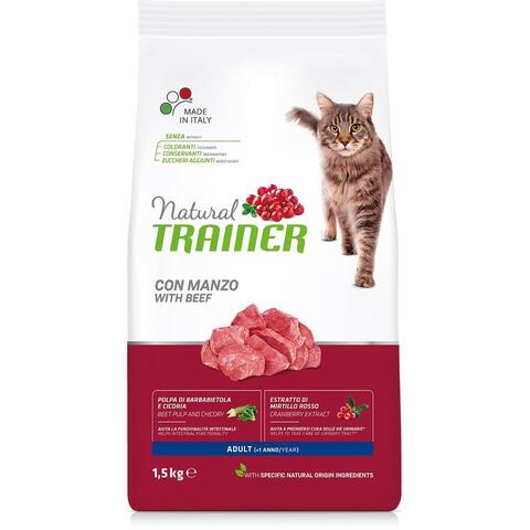 Trainer Natural Adult сухой корм для взрослых кошек (говядина) 1,5 кг