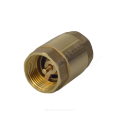 Клапан обратный латунь осевой 3002 Ду 32 Ру30 Тмакс=100 оС ВР 1 1/4" диск латунь шток латунь Aquasfera 3002-04