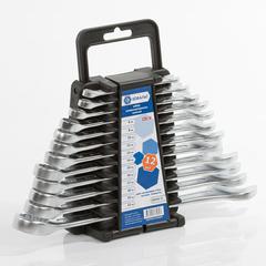 ОптСнабТорг | Набор ключей комбинированных КОБАЛЬТ 6, 8, 10, 12-19, 22 мм (12 шт.) держатель (020105-12)
