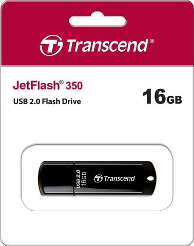 Флешки Transcend USB Flash drive 16Gb TS16GJF350 JetFlash 350, черный - купить в компании MAKtorg