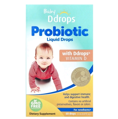 Baby drops, Baby, жидкие капли с проботиком, для новорожденных, 60капель, 2,2 мл (0,07 жид. унц.)