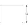 Стеклянная полка Geberit Xeno²: B=58см, H=0.8см, T=45см