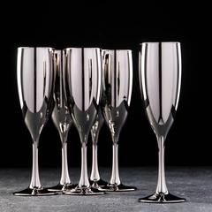 Набор бокалов для шампанского «Серебро», 170 мл, фото 1