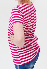 Купить детскую футболку-тельняшку - Магазин тельняшек.ру 8-800-700-93-18Футболка-тельняшка для девочки с розовой полосой в Магазине тельняшек