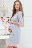 Халат для беременных 09959 серый