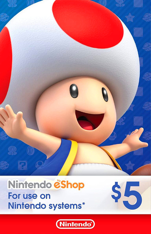 Nintendo eShop Store USA: Карта оплаты 5$ [Цифровой код доступа]