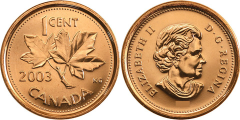 1 цент 2003 года. Канада