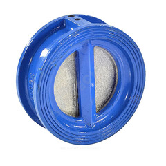 Клапан обратный чугун 2/створ Ду 300 Ру16 Тмакс=130 оС межфл створки чугун Китай