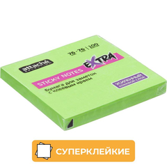 Стикеры Attache Selection Extra с клеев. краем 76х76, неон, зеленый 100л