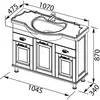 Aquanet 185808 Компл.2 - Тумба Тесса 105 Жасмин/серебро (YATAO) (185808)