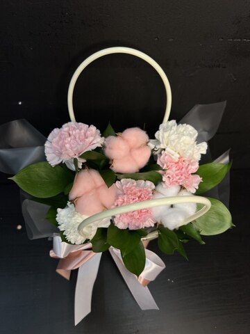 Сумочка розово-белая 1