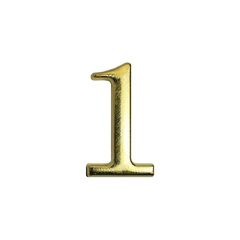 Цифра дверная АЛЛЮР золото "1" на клеевой основе/20