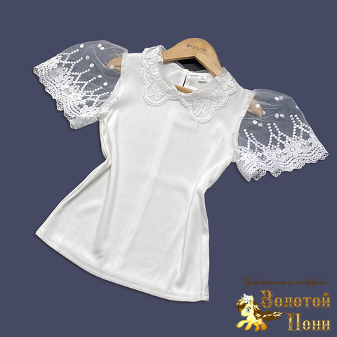 Блуза девочке (7-11) 250515-W4025