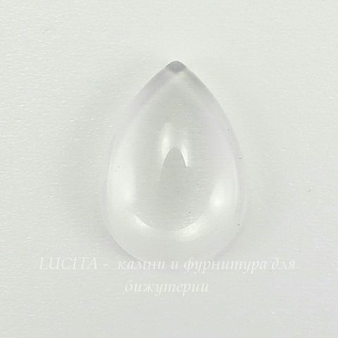 Кабошон прозрачное стекло "Капля", 14х10х4 мм ()