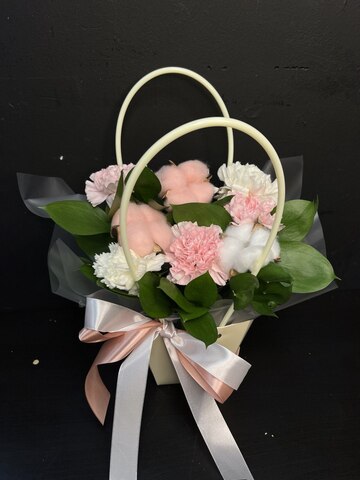 Сумочка розово-белая 1