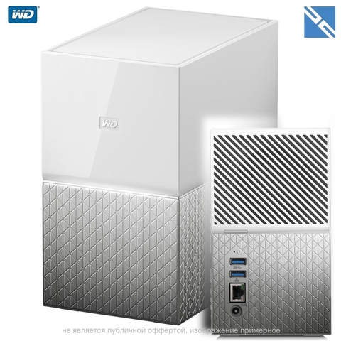 Сетевой накопитель Western Digital WD My Cloud Home Duo 12TB 2-Bay Personal Cloud NAS Server (2 x 6TB)