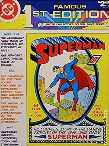 Superman Famous 1st Edition. Limited Collector's Golden Mint Series - 1979 год